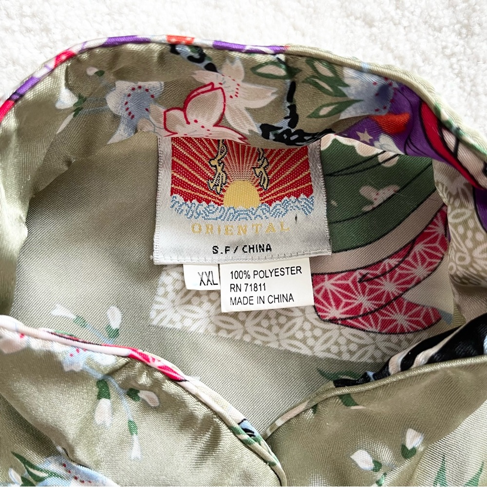 ASIAN INSPIRED PAJAMA SET SIZE XXL Artsy Art to Wear Pretty GEISHA - Picture 2 of 5